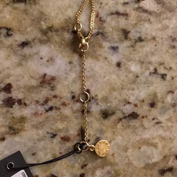 VinceCamuto gold long pave pendant necklace - Picture 12 of 12